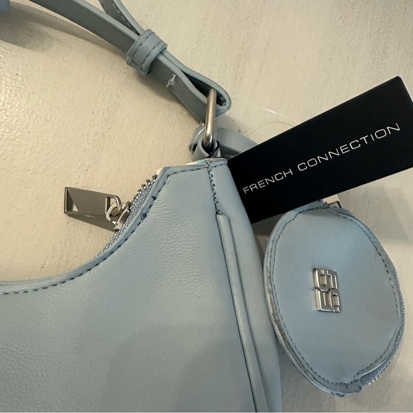 French Connection Women’s Powder Blue Sabrina Shoulder Bag with Accessory NWT - Picture 6 of 8